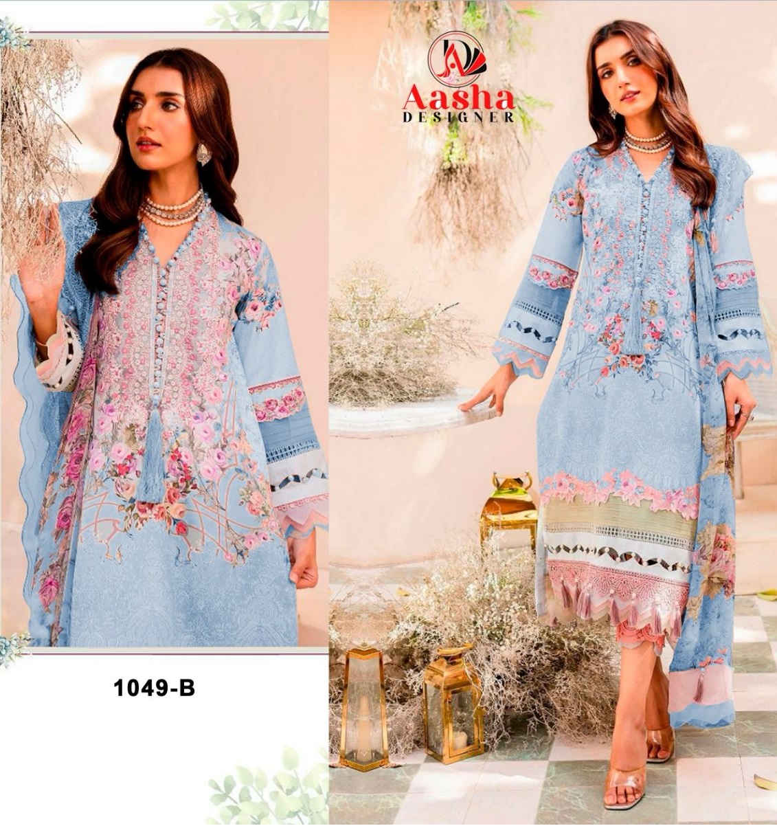 AASHA DESIGNER 1049 B SALWAR SUITS IN INDIA