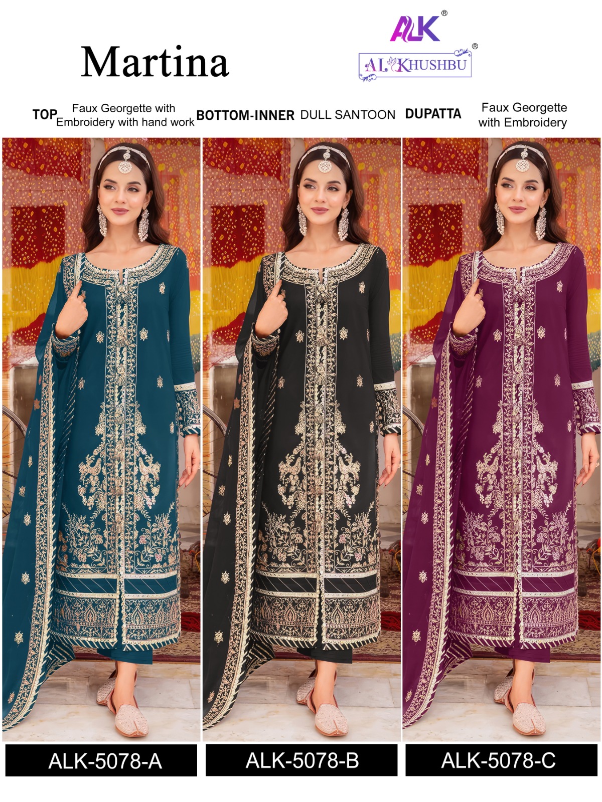 AL KHUSHBU 5078 GEORGETTE SUITS