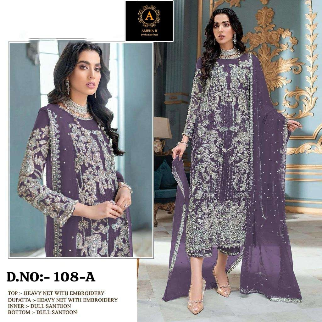 AMENA 108 A PAKISTANI SUITS WHOLESALER