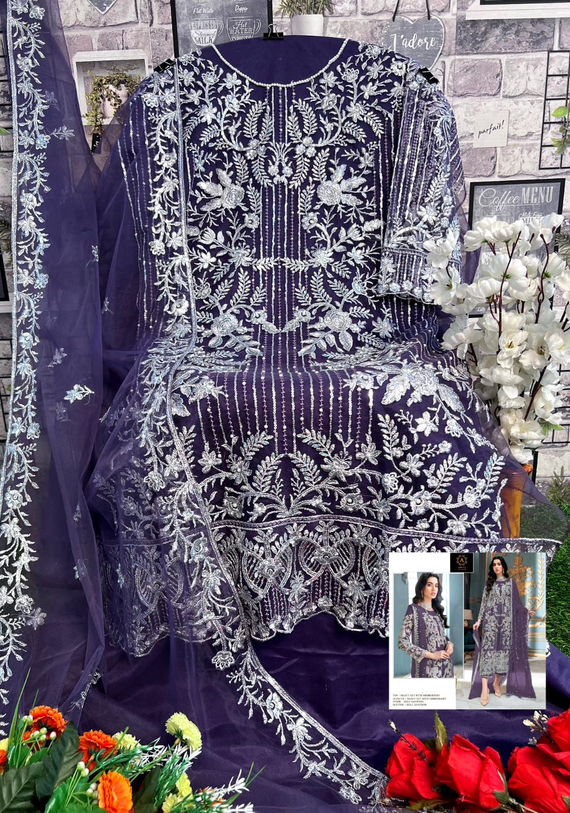 AMENA 108 A PAKISTANI SUITS WHOLESALER