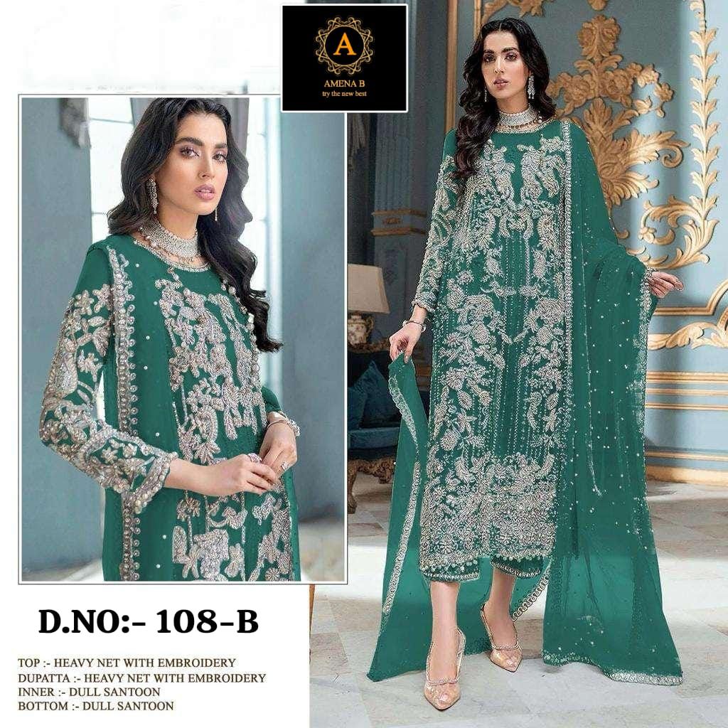 AMENA 108 B PAKISTANI SUITS WHOLESALER