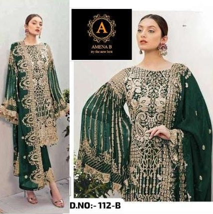 AMENA B 112 B PAKISTANI SUITS WHOLESALE