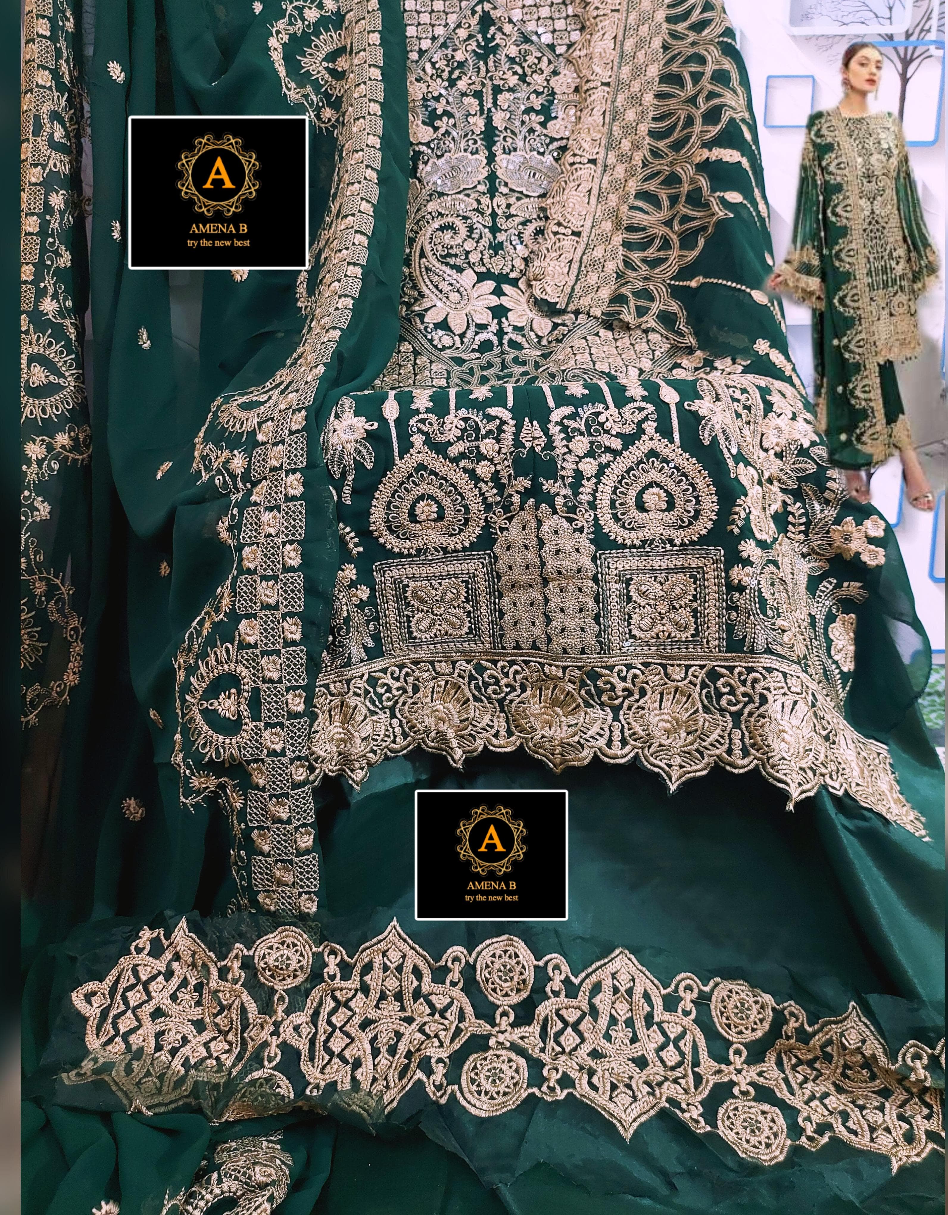 AMENA B 112 B PAKISTANI SUITS WHOLESALE