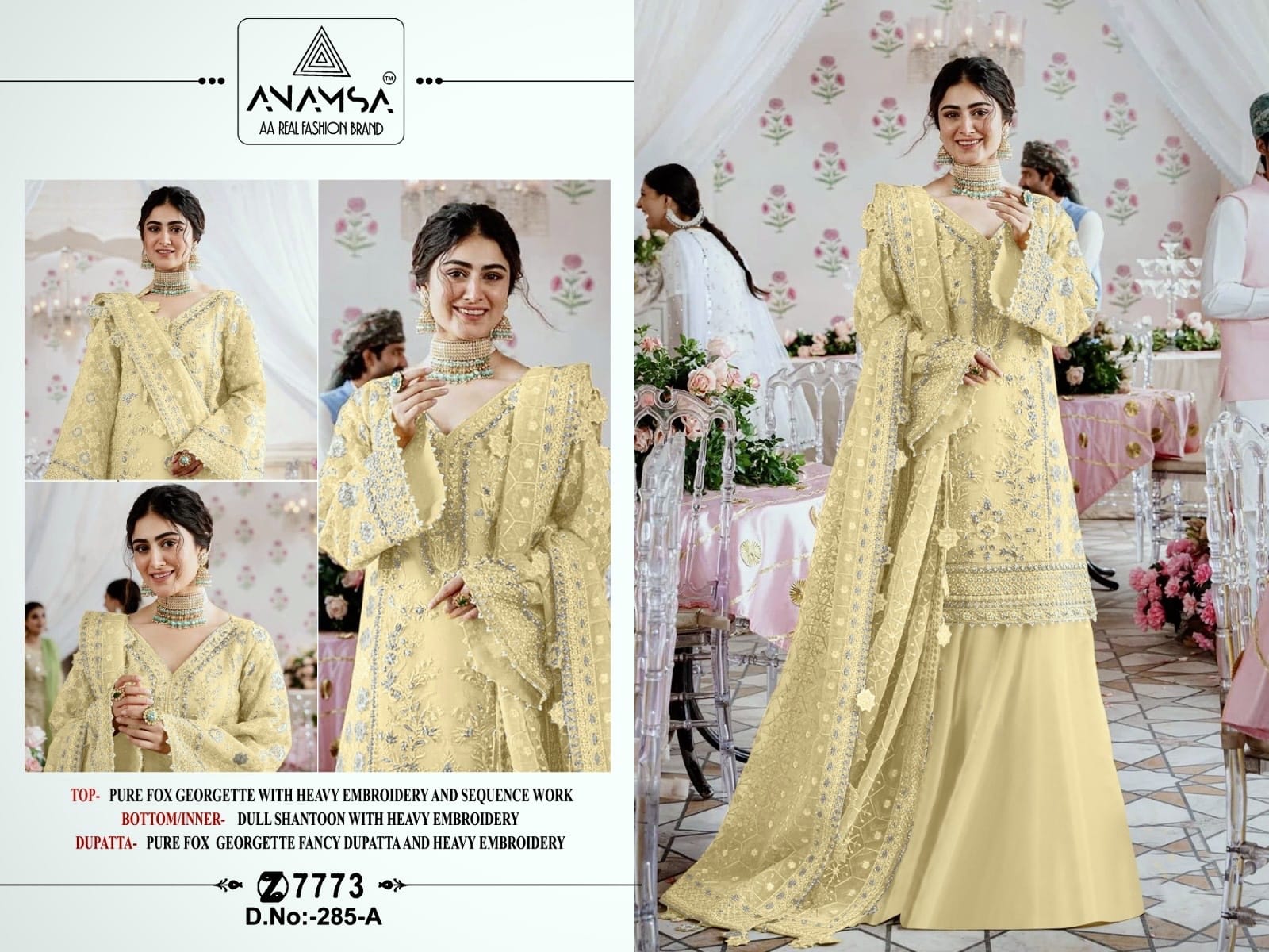 ANAMSA 285 A TO D PAKISTANI SUITS IN INDIA