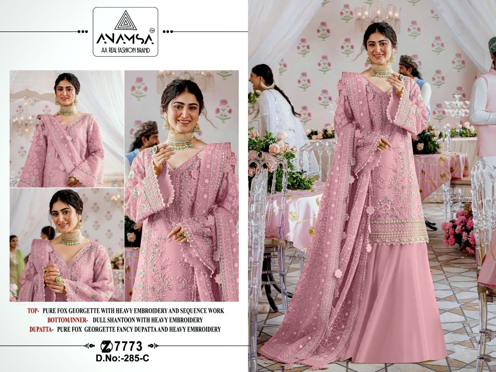 ANAMSA 285 A TO D PAKISTANI SUITS IN INDIA