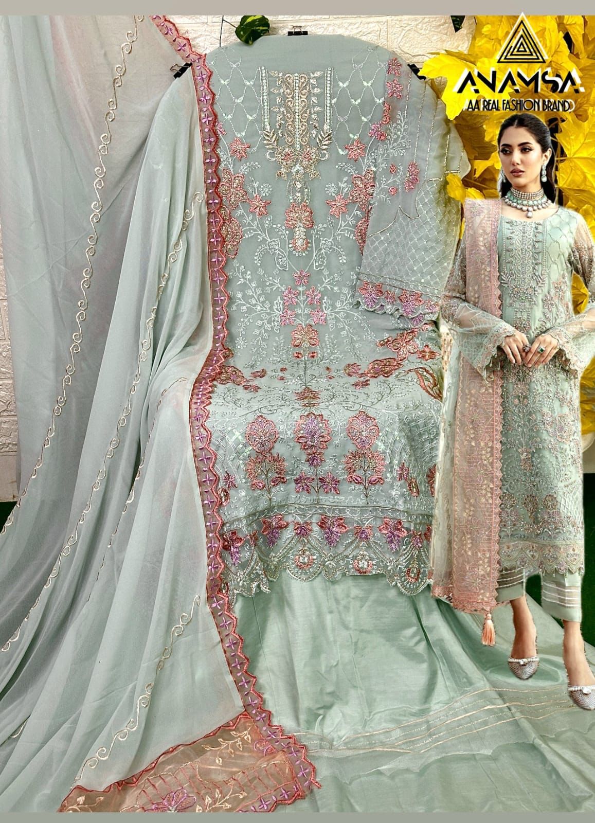 ANAMSA 298 GEORGETTE PAKISTANI SUITS