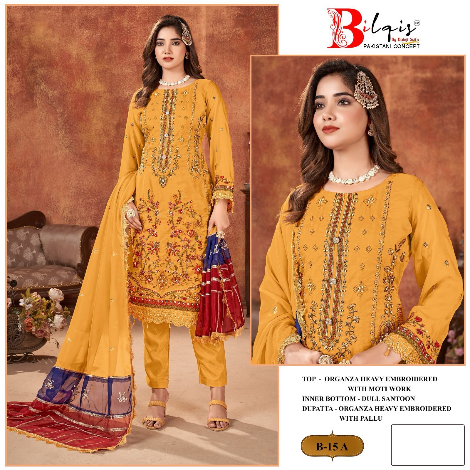 BILQIS B 15 A SALWAR SUITS WHOLESALE