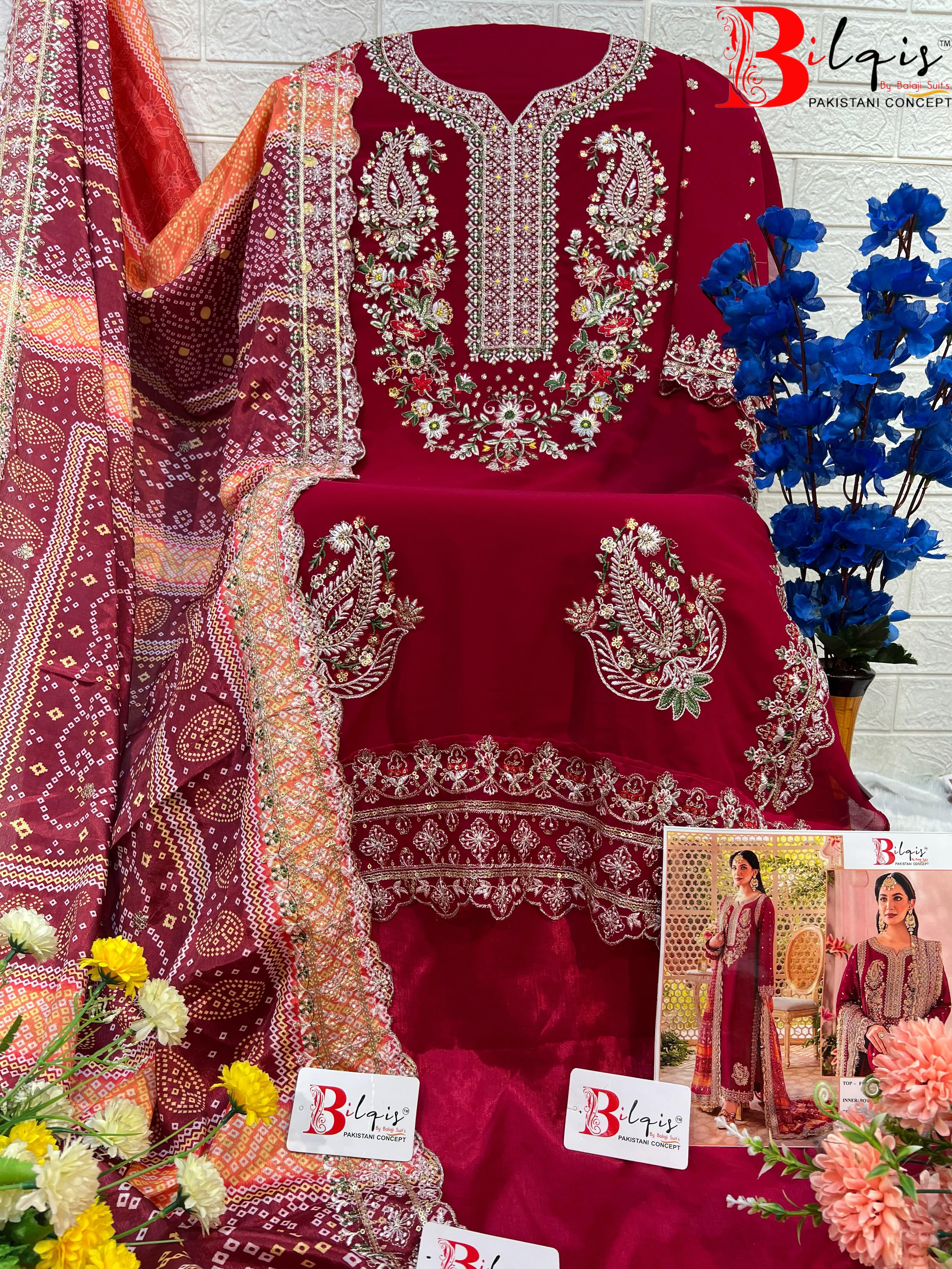 BILQIS B 17 B PAKISTANI SALWAR SUITS IN INDIA