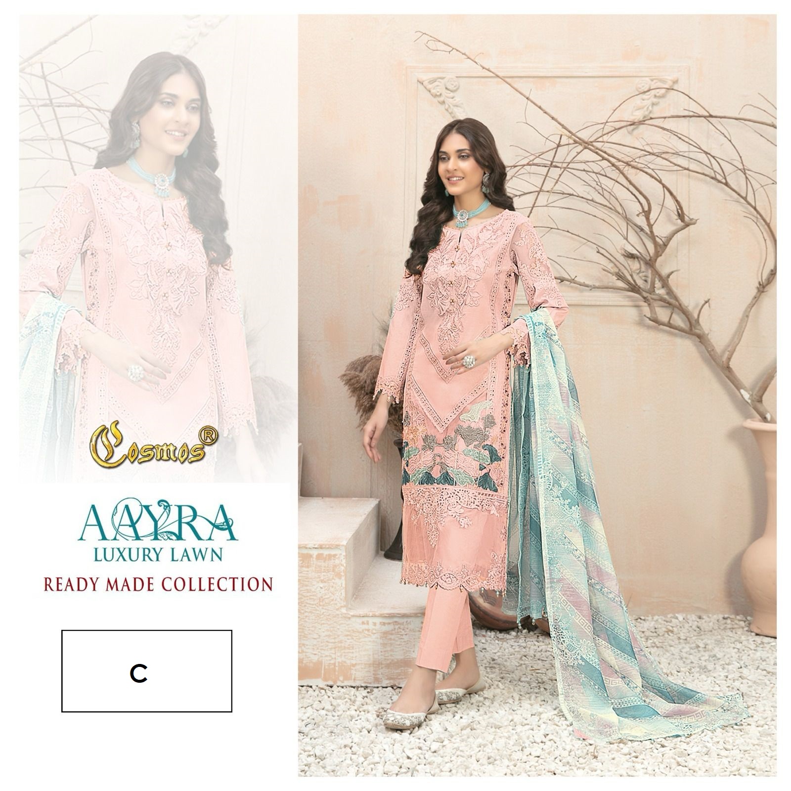 COSMOS AAYRA LUXURY LAWN C READYMADE SUITS