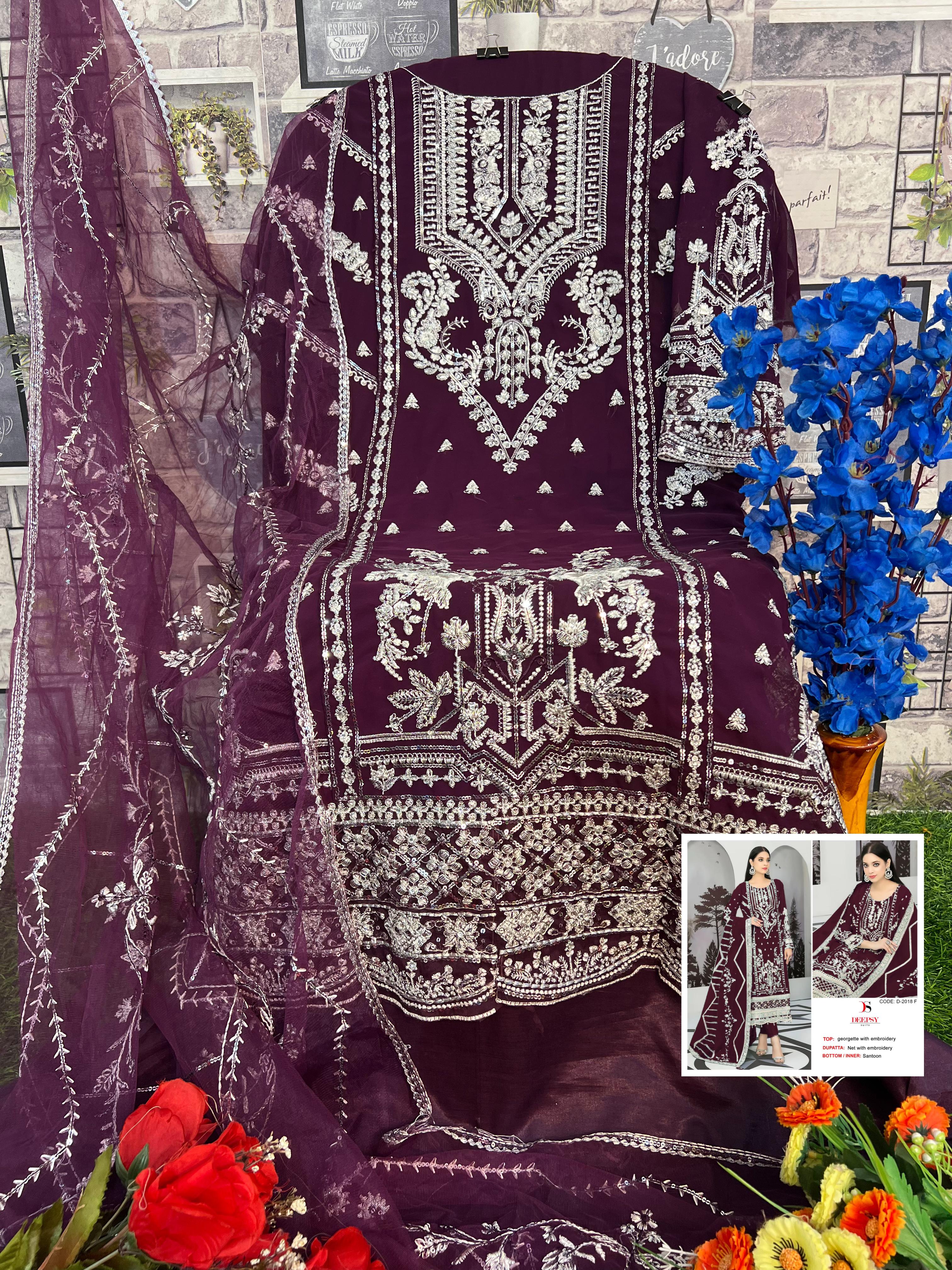 DEEPSY SUITS D 2018 E TO H PAKISTANI SUITS