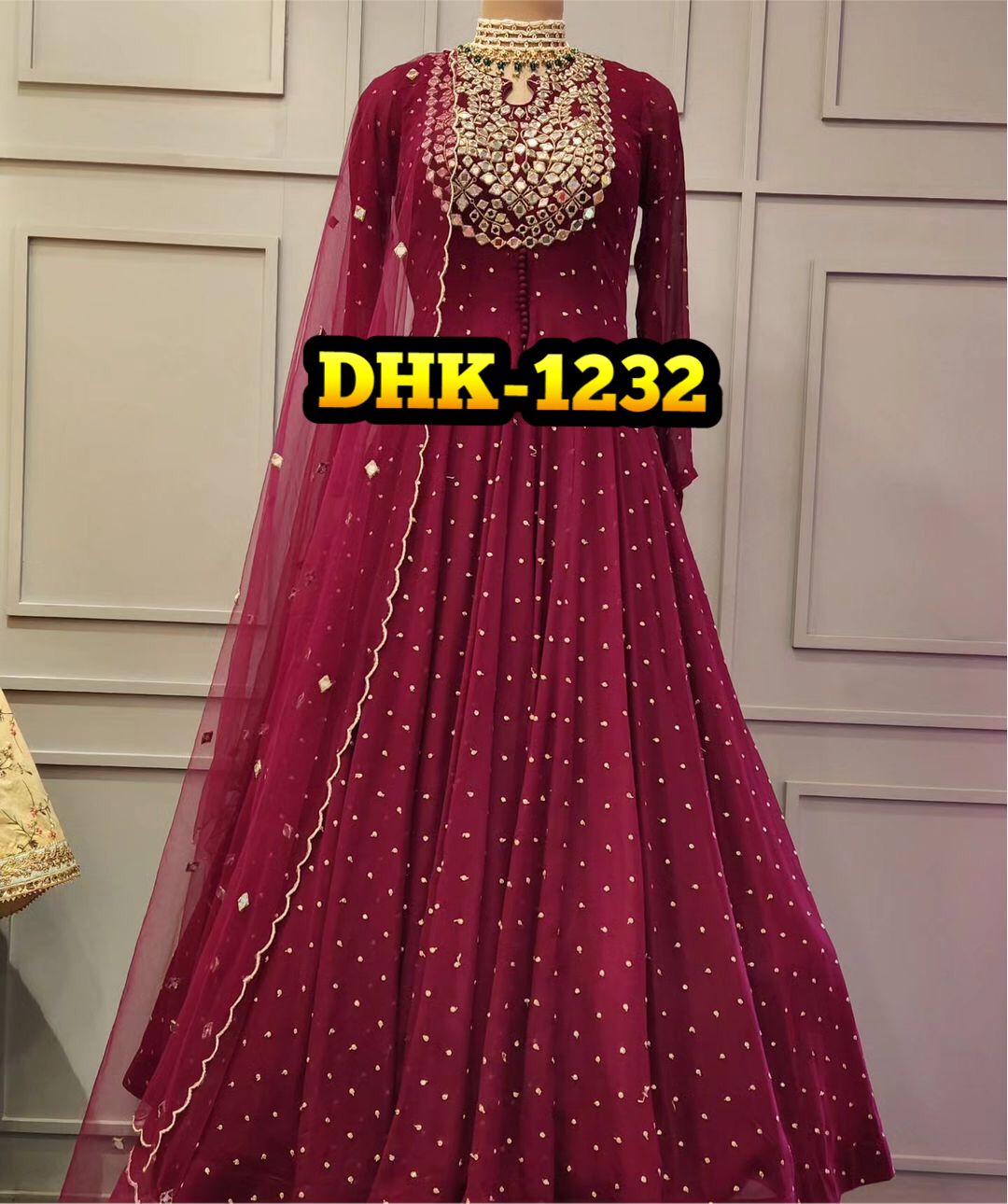 DHK 1232 DESIGNER GOWN WHOLESALE