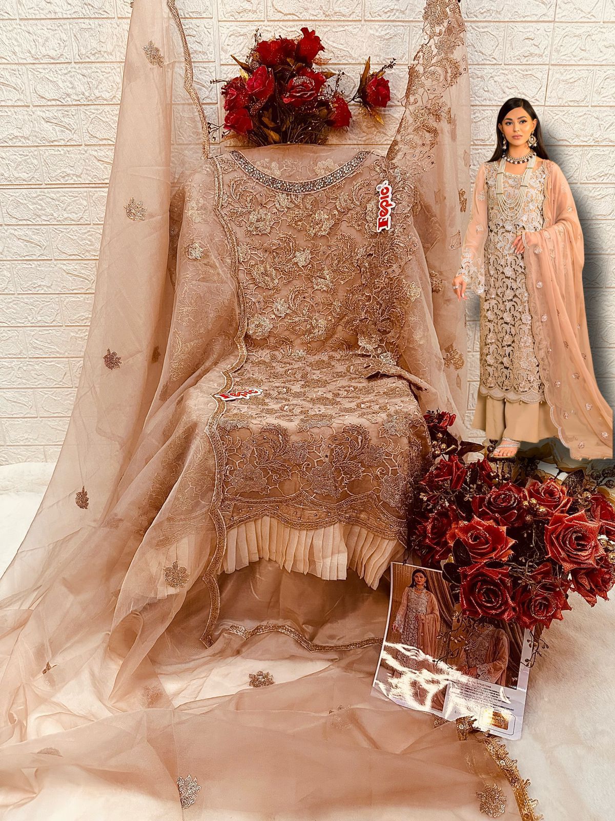 FEPIC 1587 ORGANZA PAKISTANI SUITS