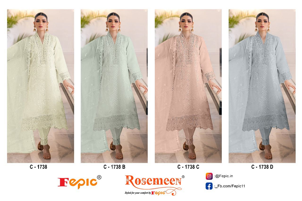 FEPIC 1738 ROSEMEEN PAKISTANI SUITS