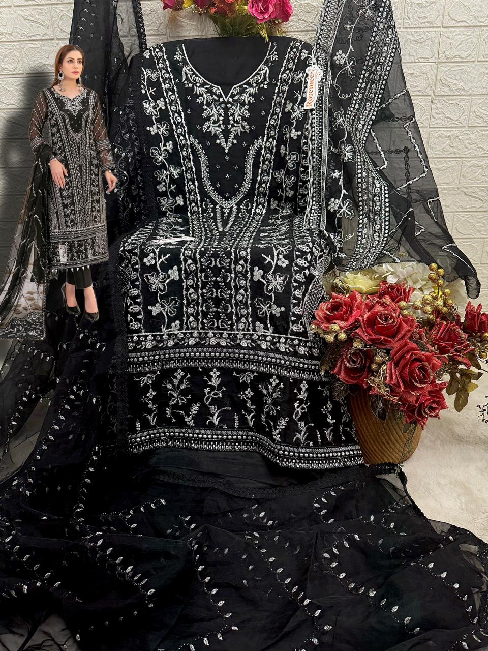 FEPIC 1753 ORGANZA PAKISTANI SUITS WHOLESALER