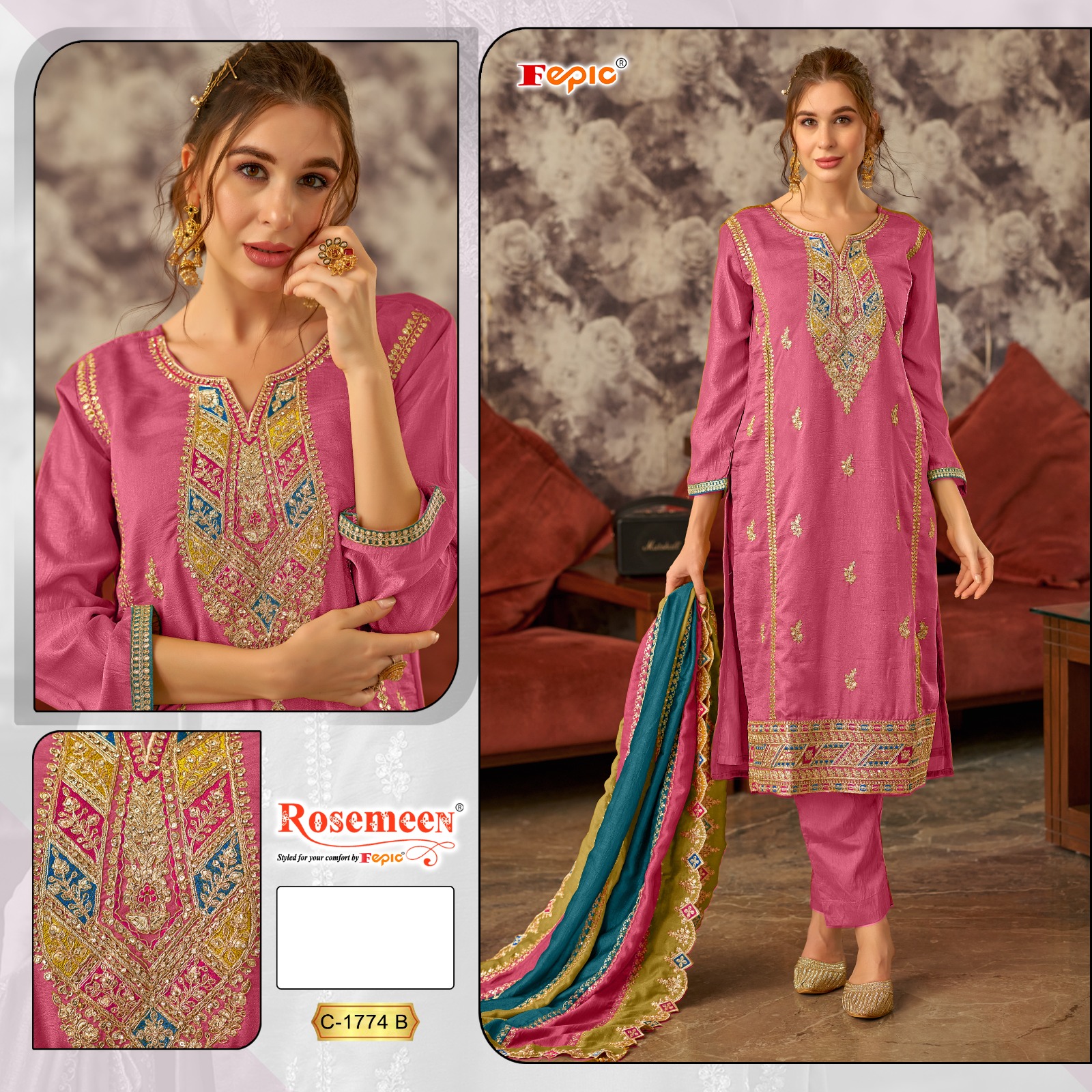 FEPIC 1774 SILK SALWAR KAMEEZ WHOLESALER