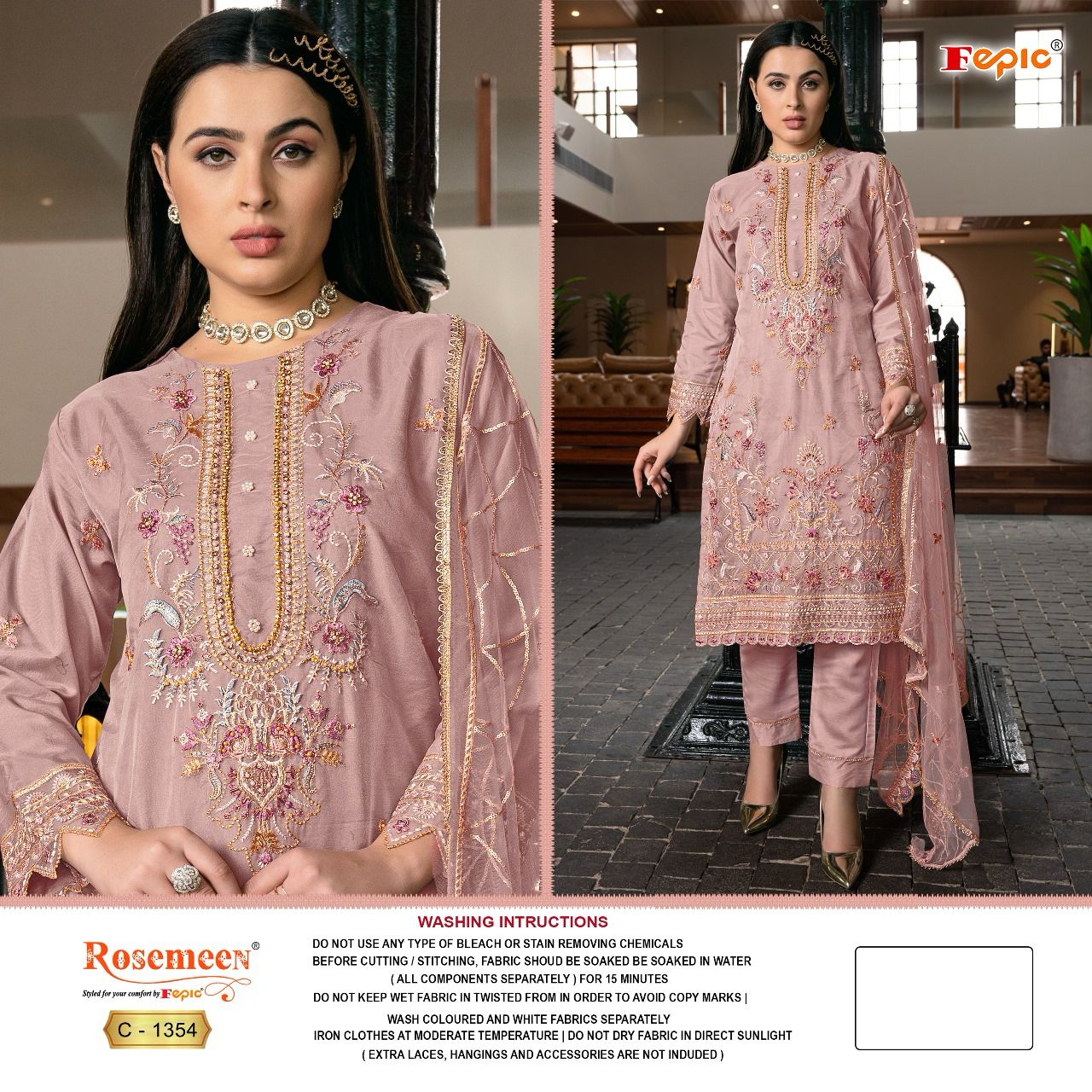 FEPIC C 1354 ROSEMEEN PAKISTANI SUITS