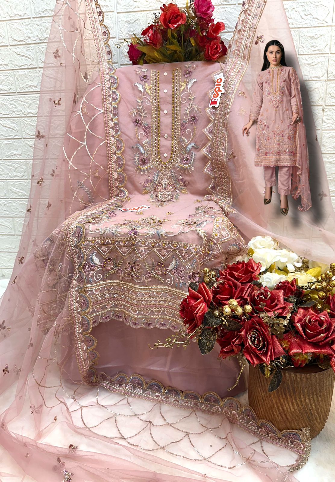 FEPIC C 1354 ROSEMEEN PAKISTANI SUITS