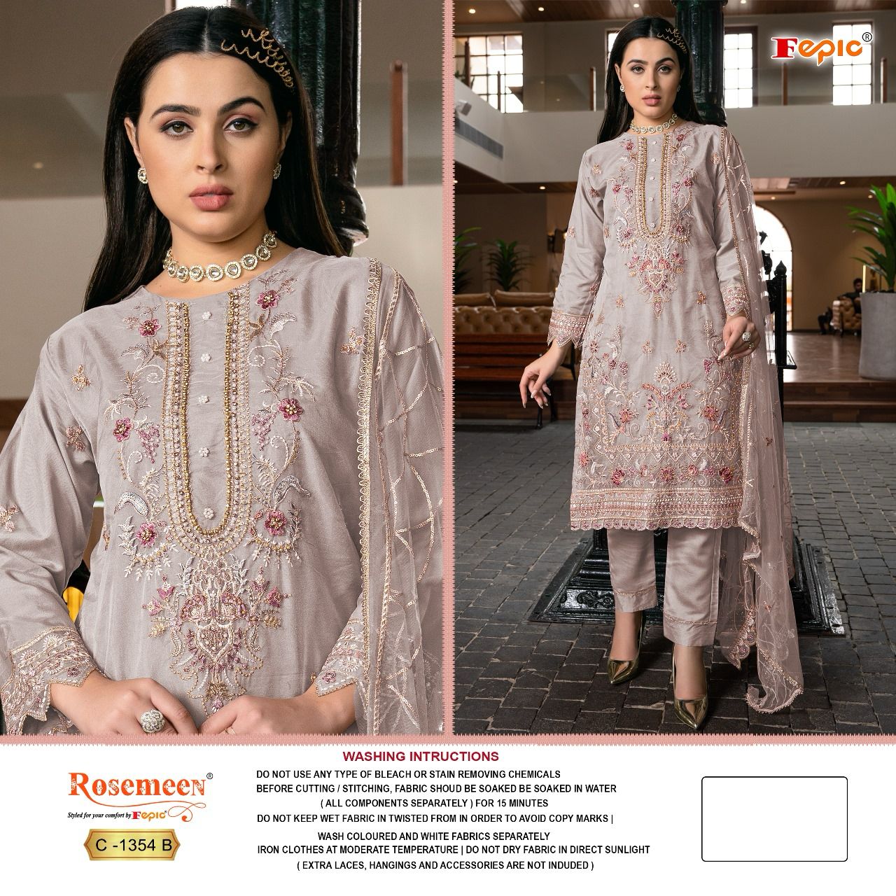 FEPIC C 1354 ROSEMEEN PAKISTANI SUITS