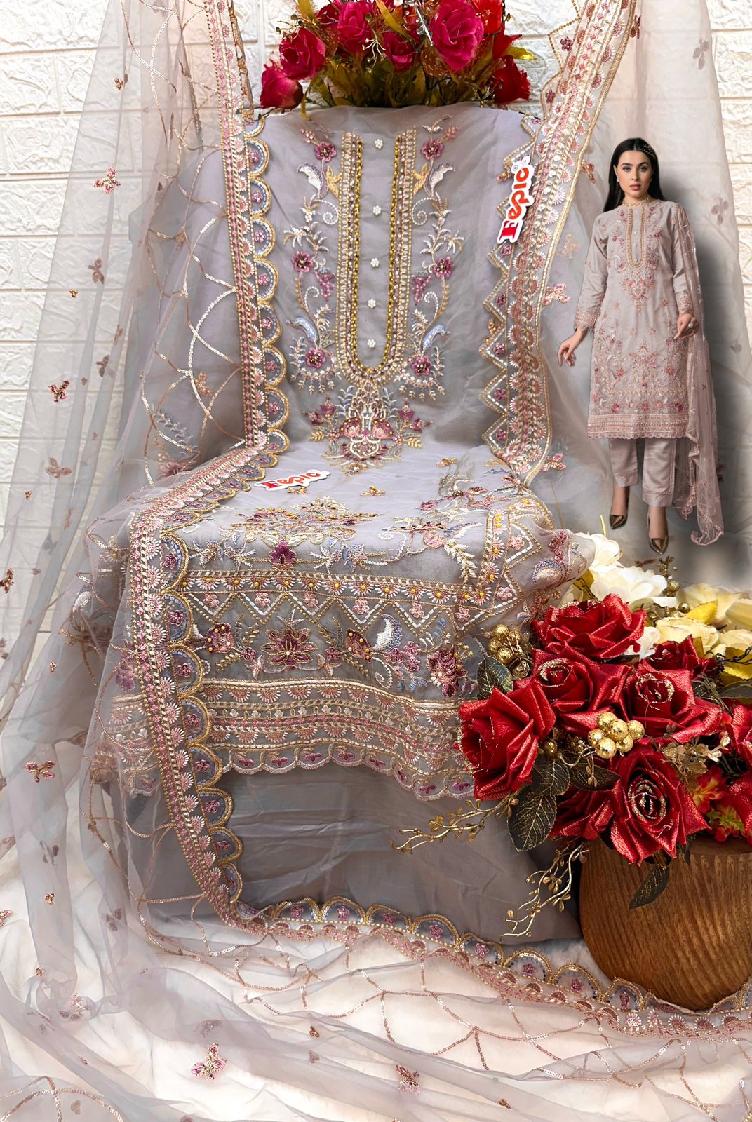 FEPIC C 1354 ROSEMEEN PAKISTANI SUITS