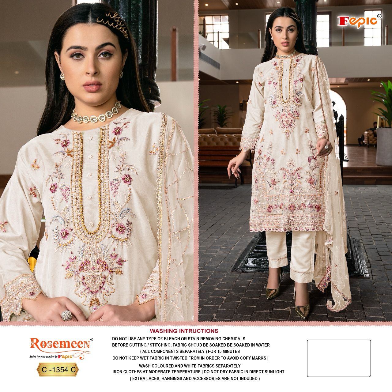 FEPIC C 1354 ROSEMEEN PAKISTANI SUITS