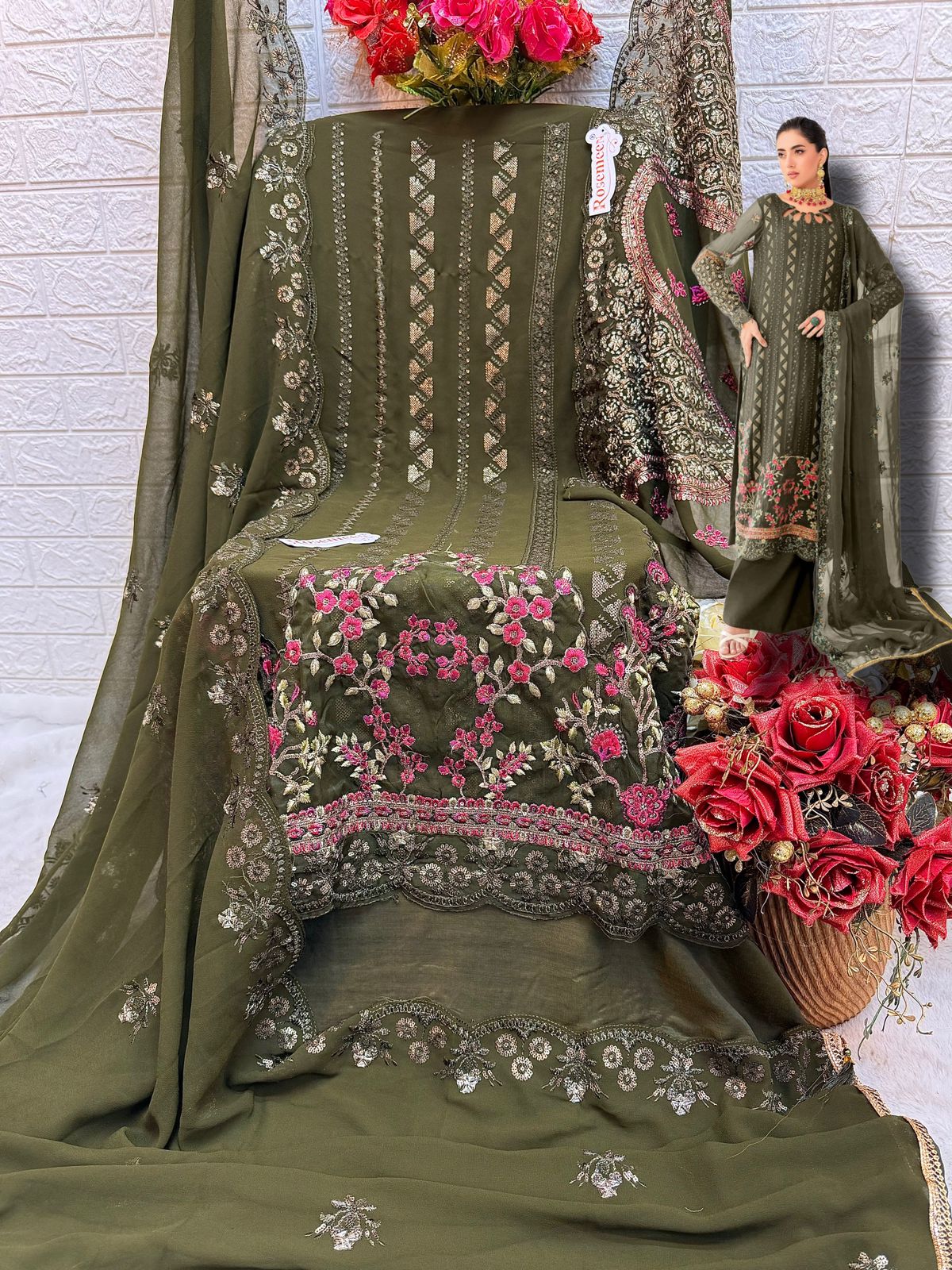 FEPIC C 1727 C ROSEMEEN PAKISTANI SUITS