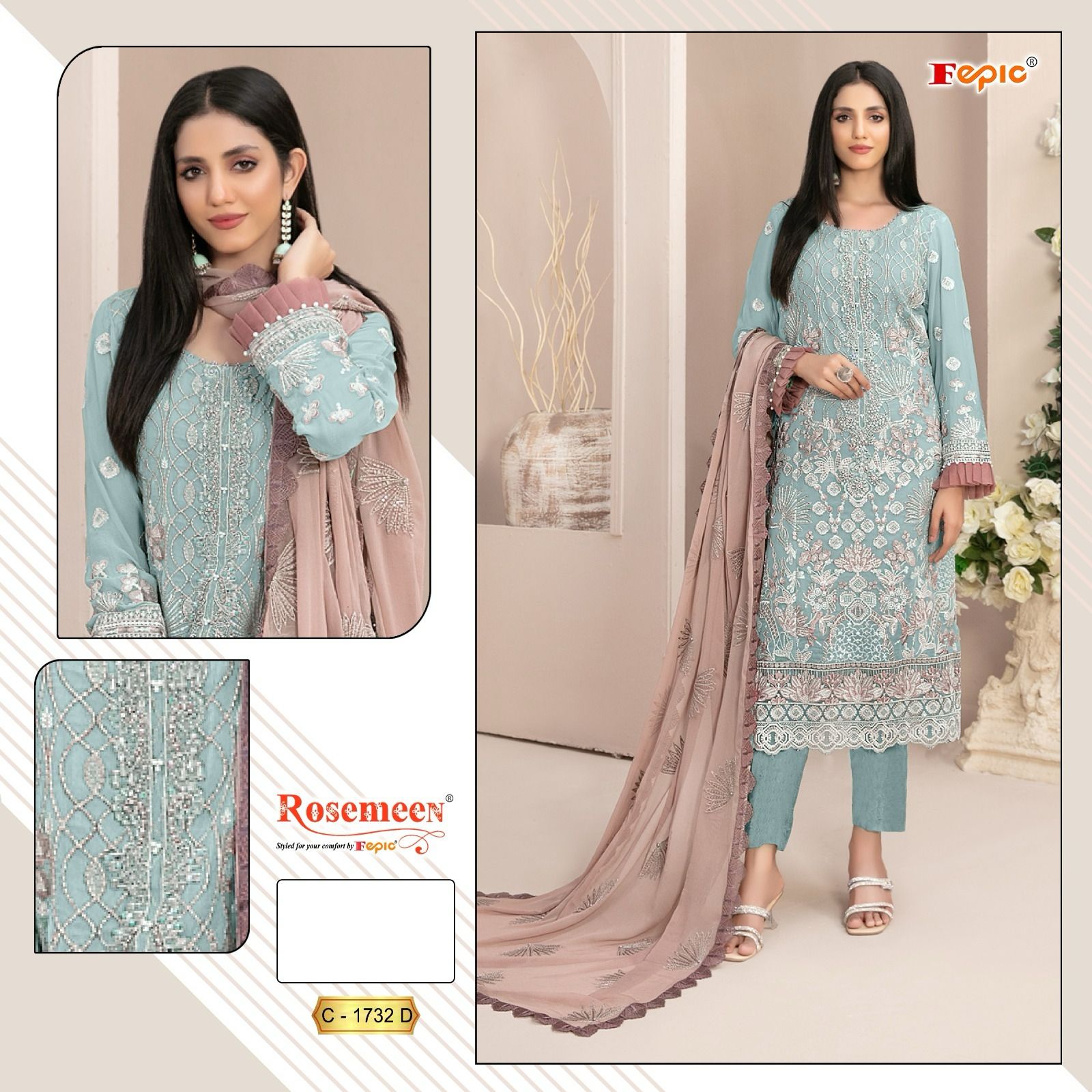 FEPIC C 1732 ROSEMEEN SALWAR SUITS IN COLOURS