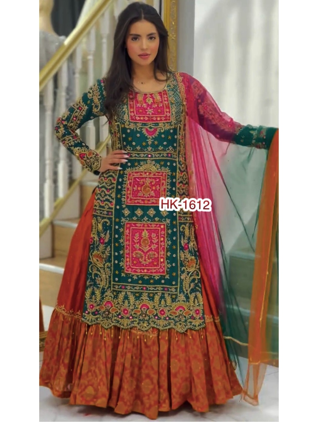 HK 1612 DESIGNER TOP LEHENGA WHOLESALE