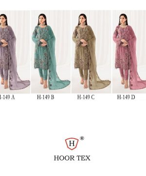 HOOR TEX H 149 A TO D SALWAR SUITS WHOLESALE