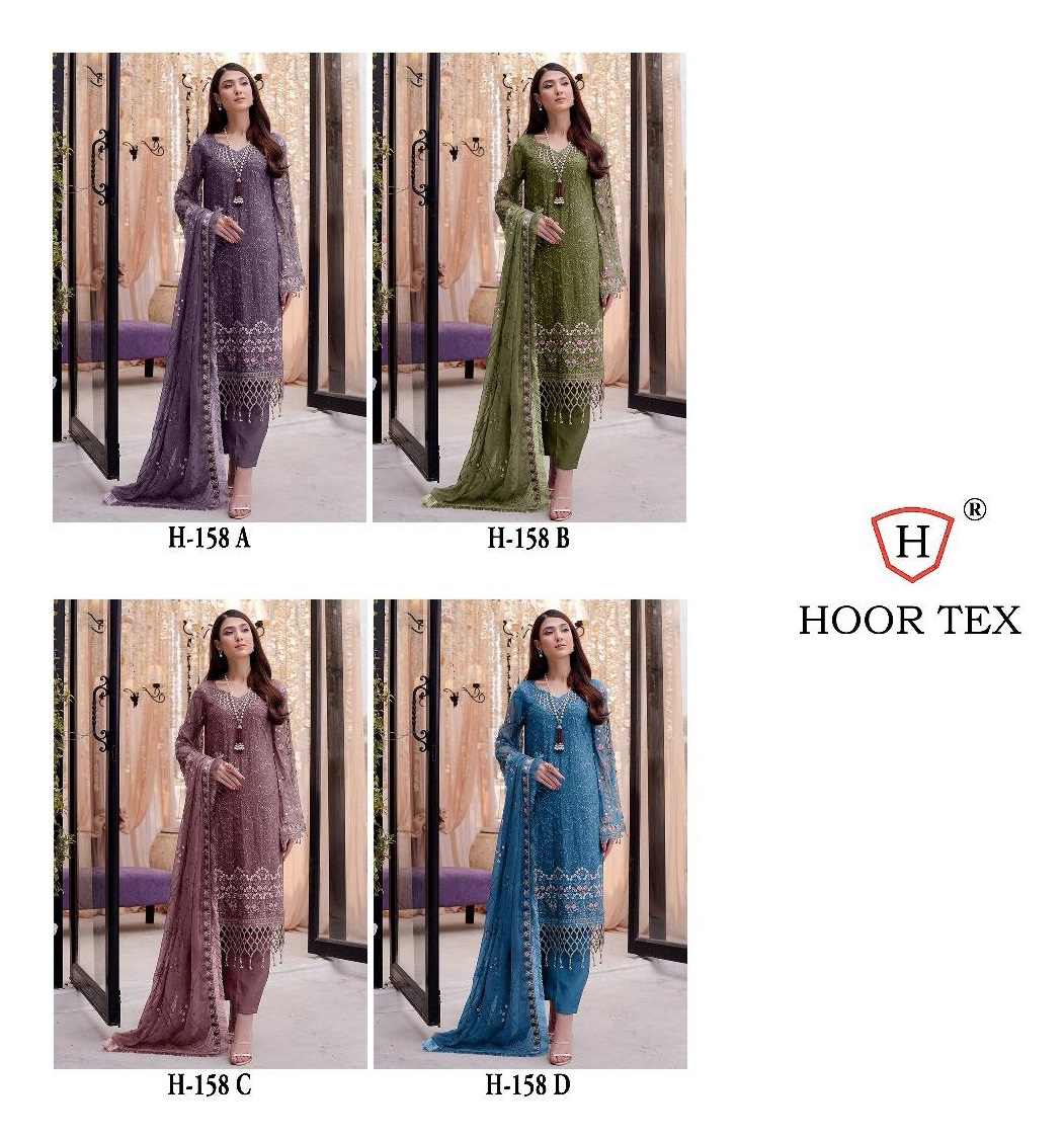 HOOR TEX H 158 A TO D SALWAR SUITS WHOLESALE