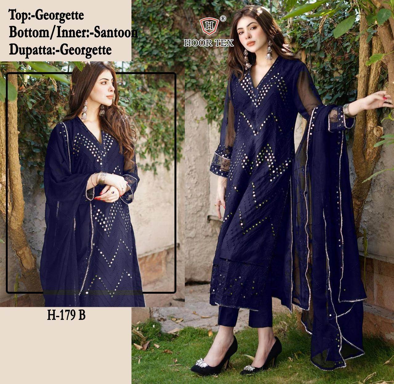 HOOR TEX H 179 B PAKISTANI SUITS WHOLESALE