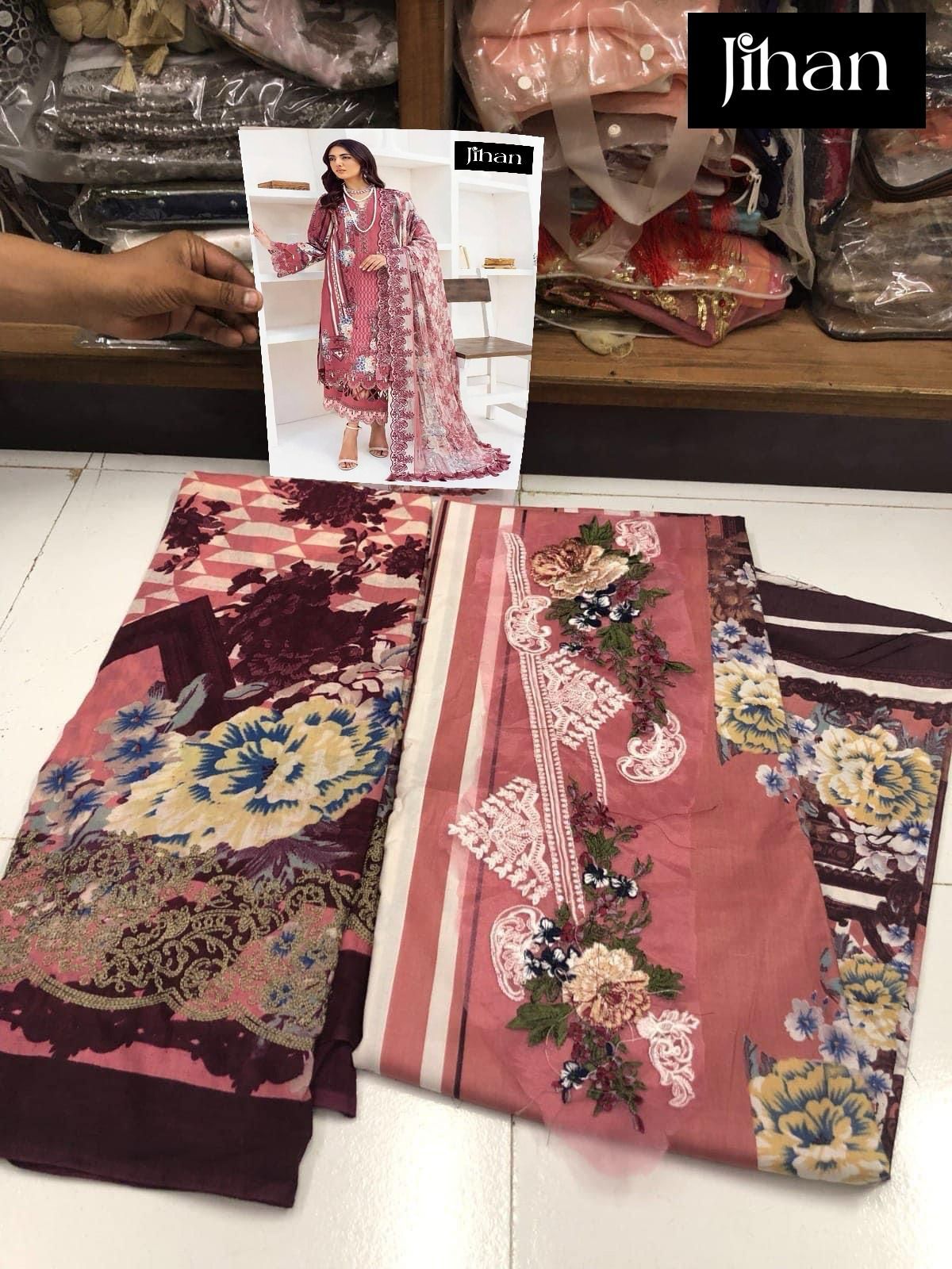 JIHAN 3376 PAKISTANI COTTON SALWAR SUITS