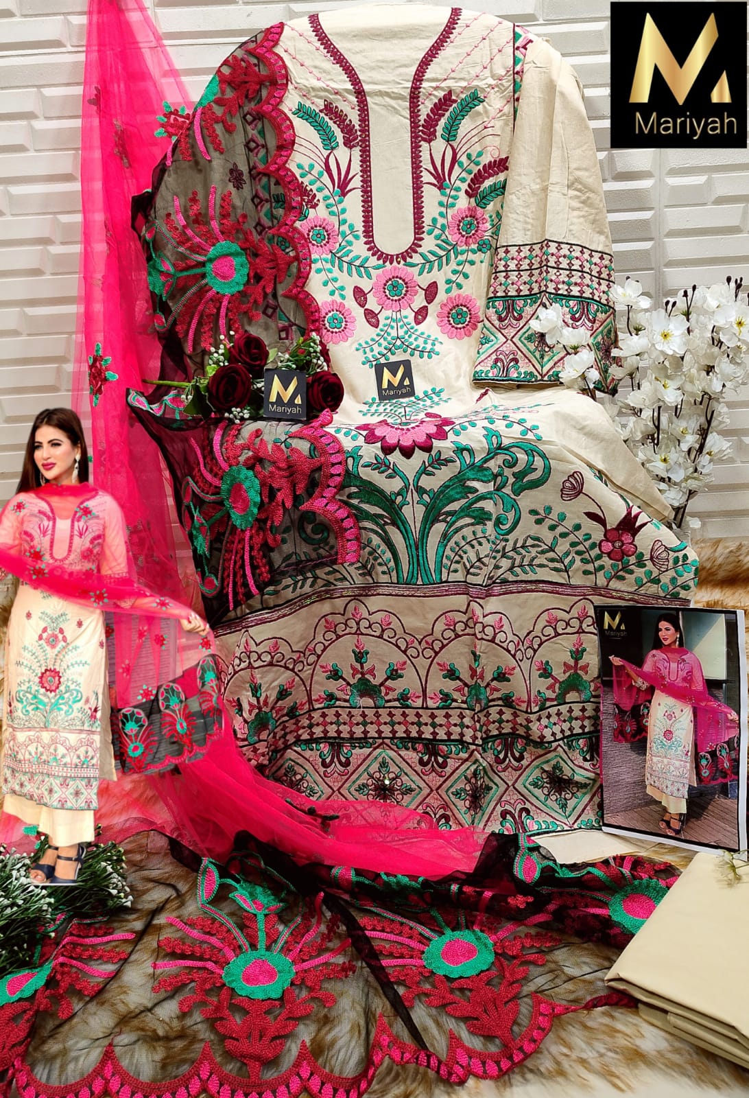 MARIYAH DESIGNER M 183 PAKISTANI SALWAR SUITS