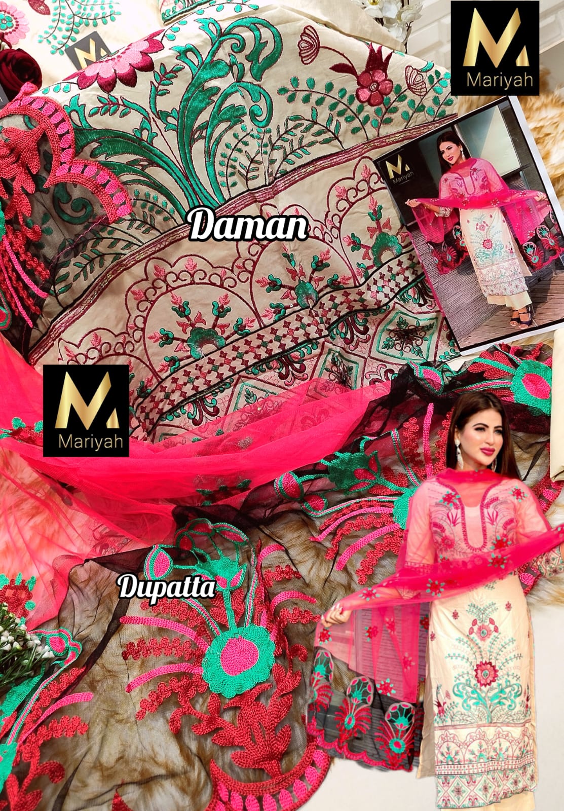 MARIYAH DESIGNER M 183 PAKISTANI SALWAR SUITS