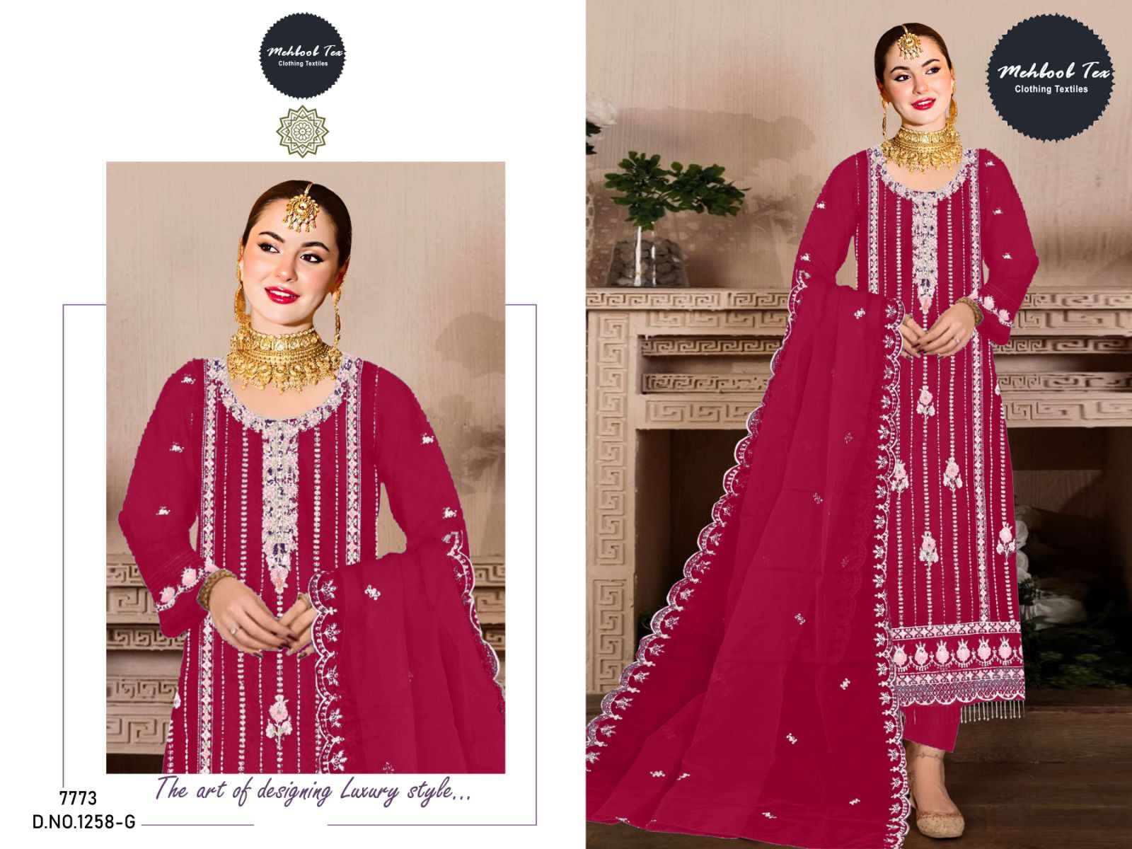 MEHBOOB TEX 1258 E TO H SALWAR SUITS IN INDIA