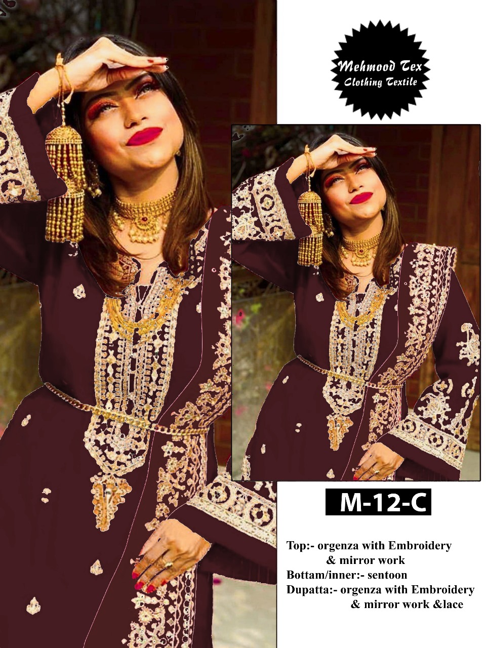 MEHMOOD TEX M 12 C PAKISTANI SUITS IN INDIA