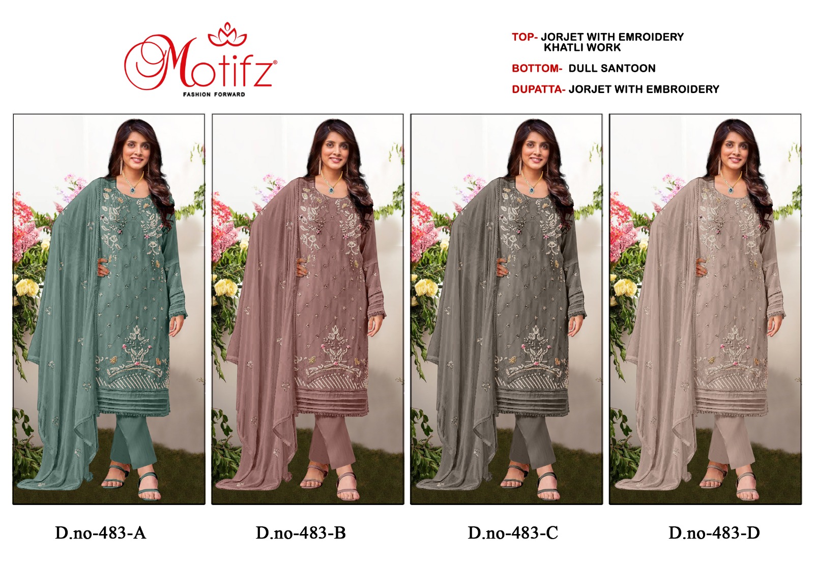 MOTIFZ 183 COLORS PAKISTANI SUITS