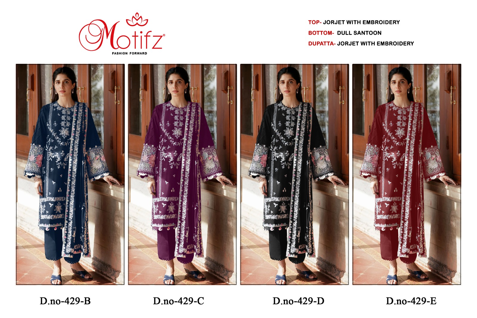 MOTIFZ 429 COLORS PAKISTANI SUITS