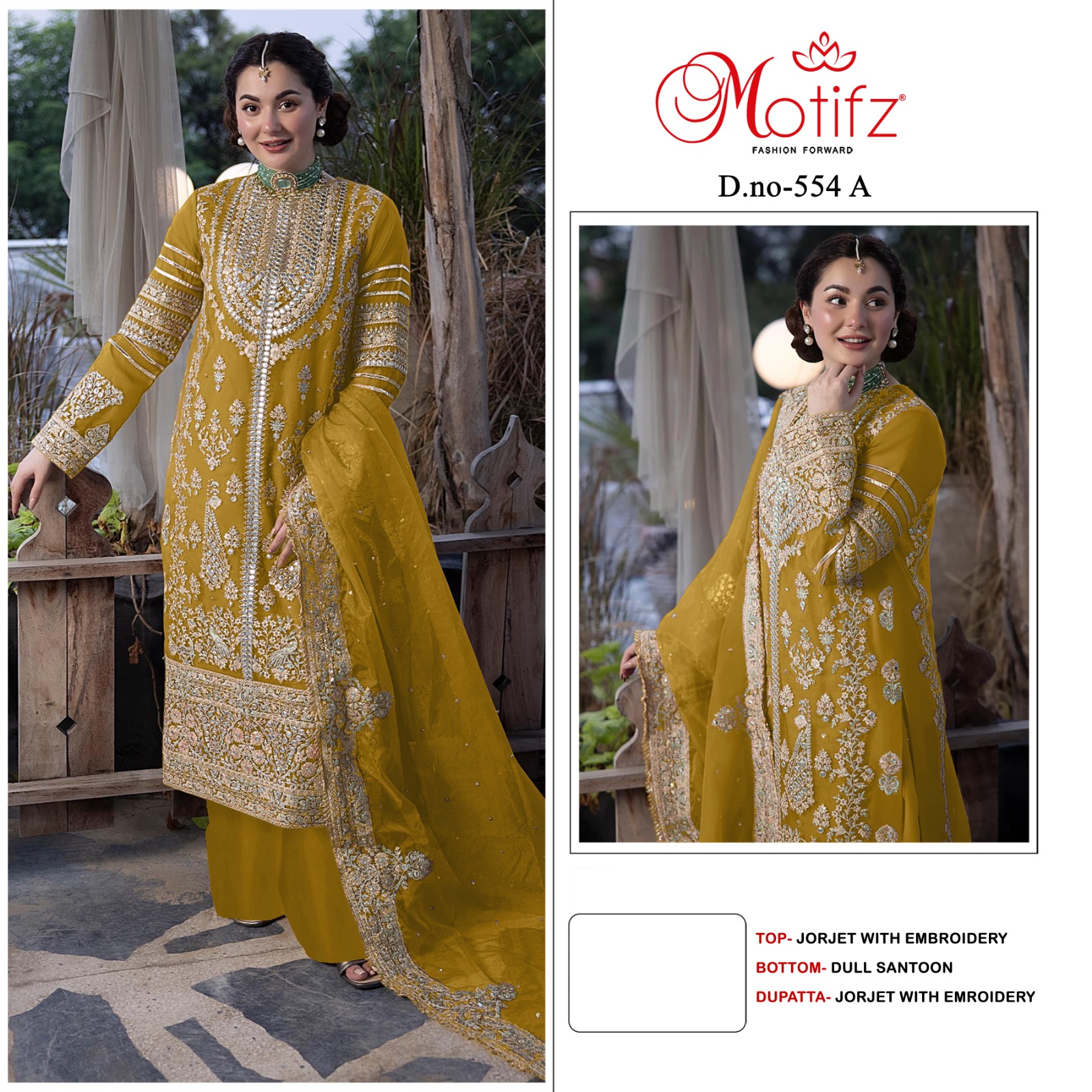 MOTIFZ 554 A TO D PAKISTANI SUITS WHOLESALE