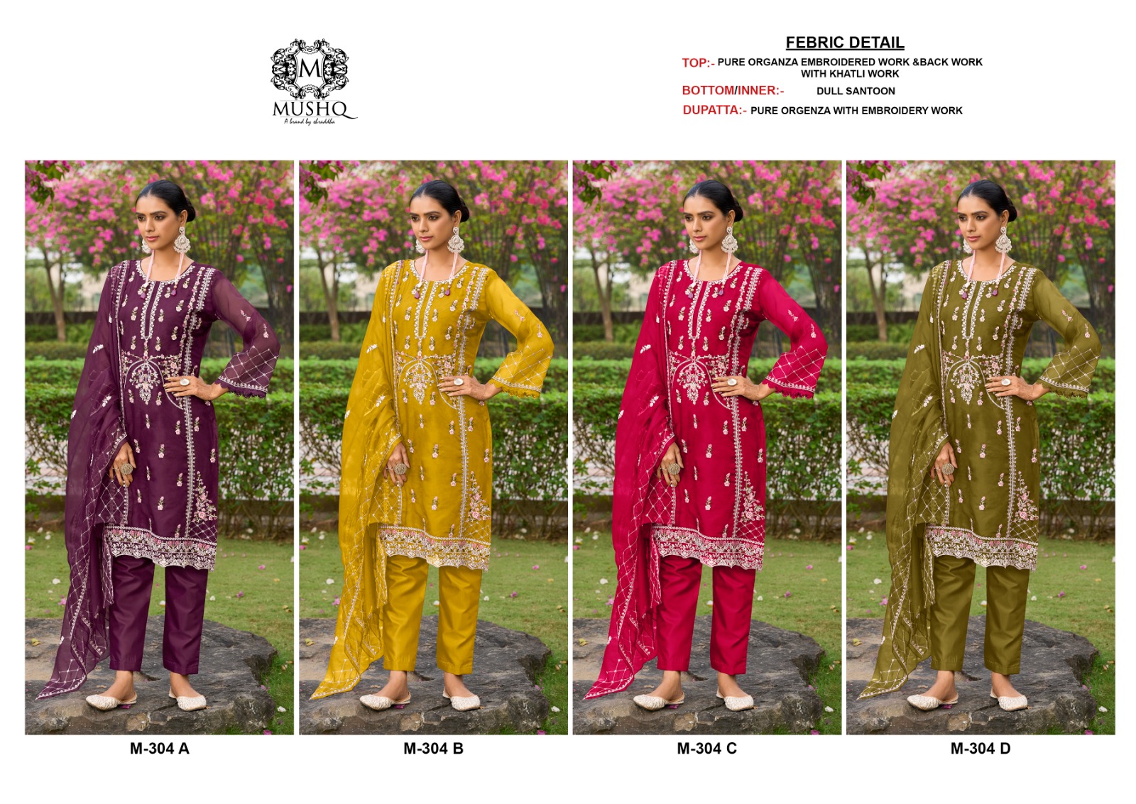 MUSHQ 304 PAKISTANI SALWAR KAMEEZ WHOLESALE