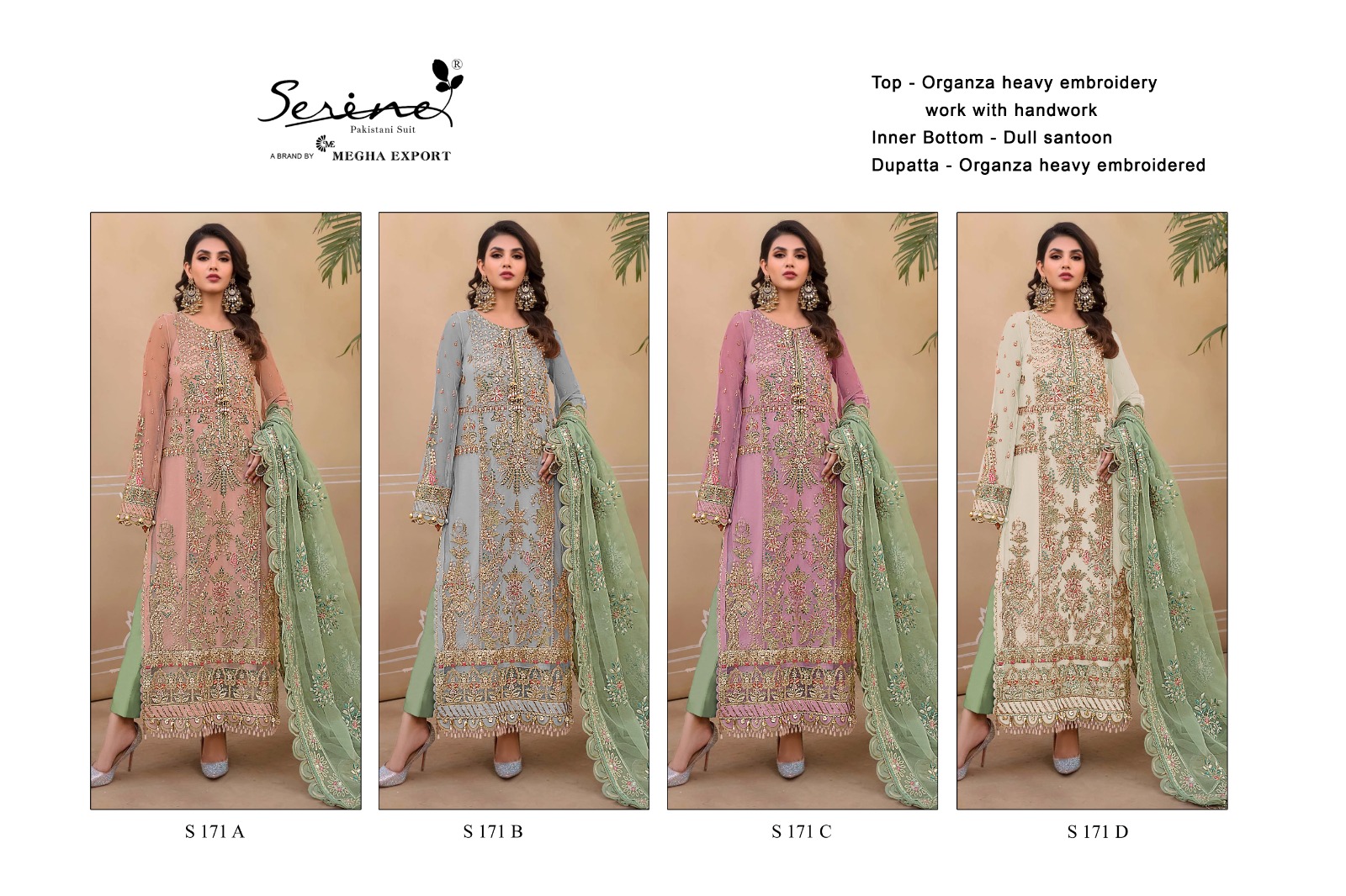 SERINE 171 COLORS WHOLESALE PAKISTANI SUITS