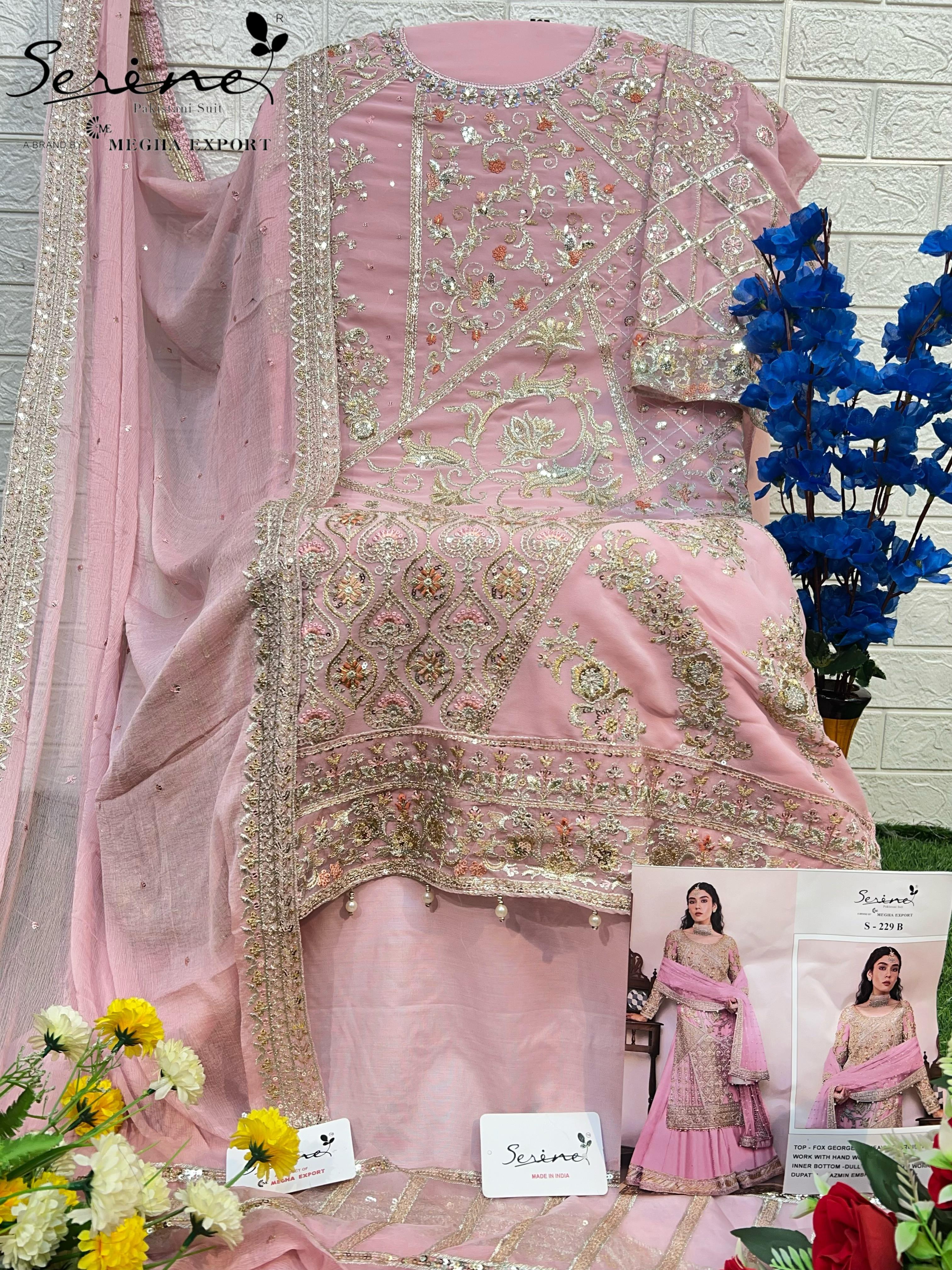 SERINE 229 COLORS PAKISTANI SUITS WHOLESALER