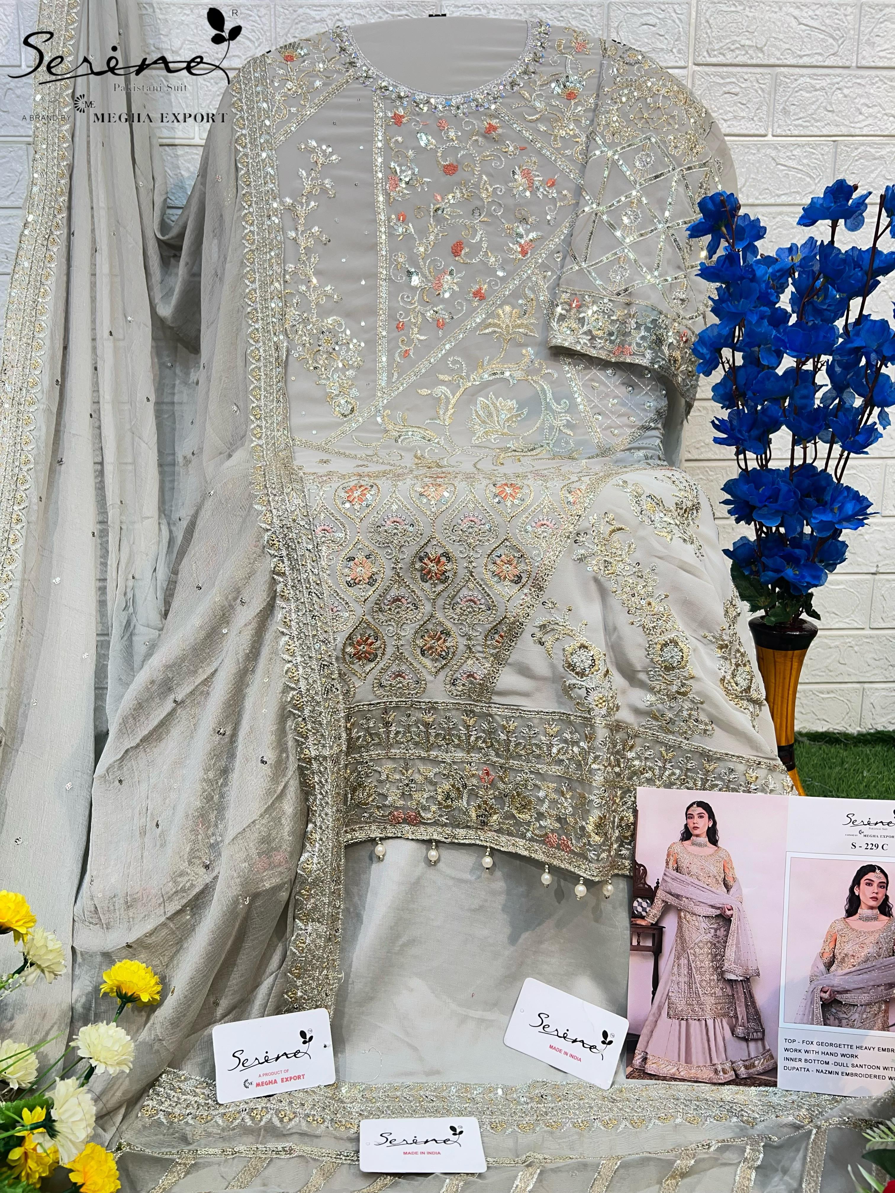 SERINE 229 COLORS PAKISTANI SUITS WHOLESALER