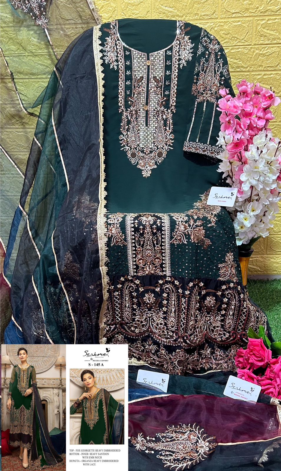 SERINE S 145 A PAKISTANI SALWAR SUITS