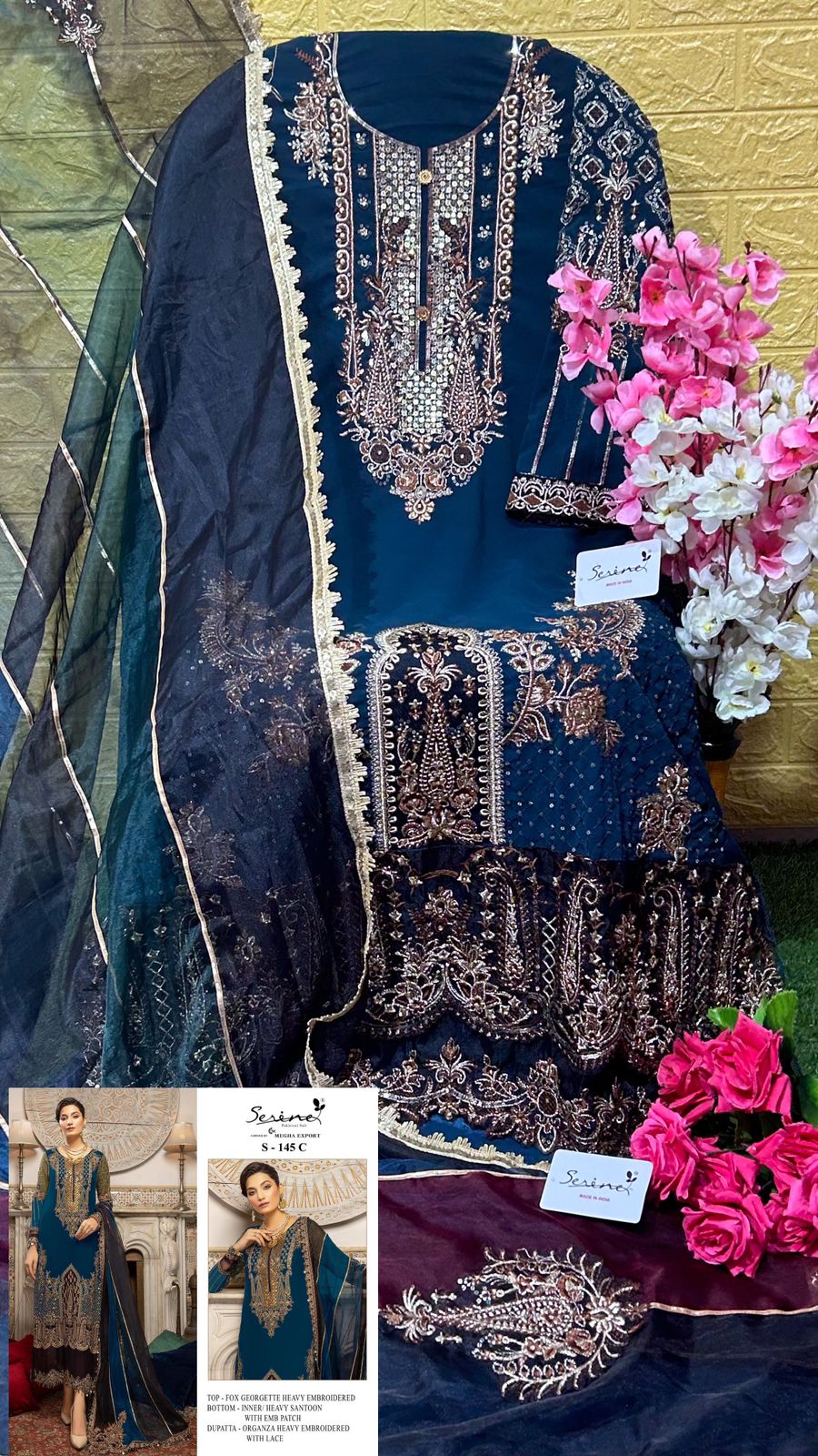 SERINE S 145 C PAKISTANI SALWAR SUITS