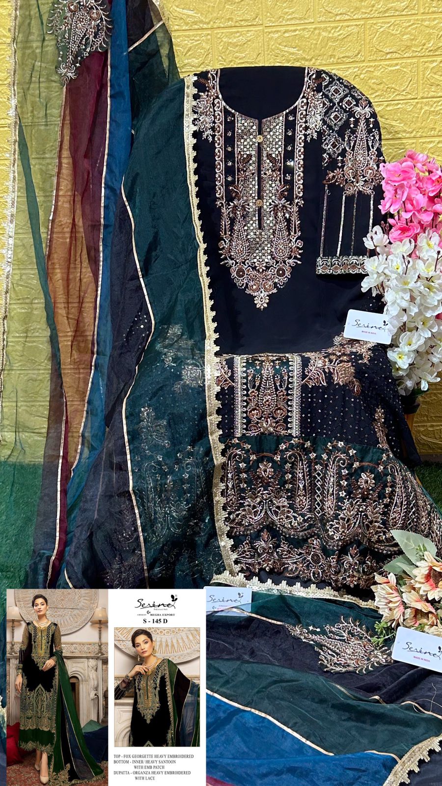 SERINE S 145 D PAKISTANI SALWAR SUITS