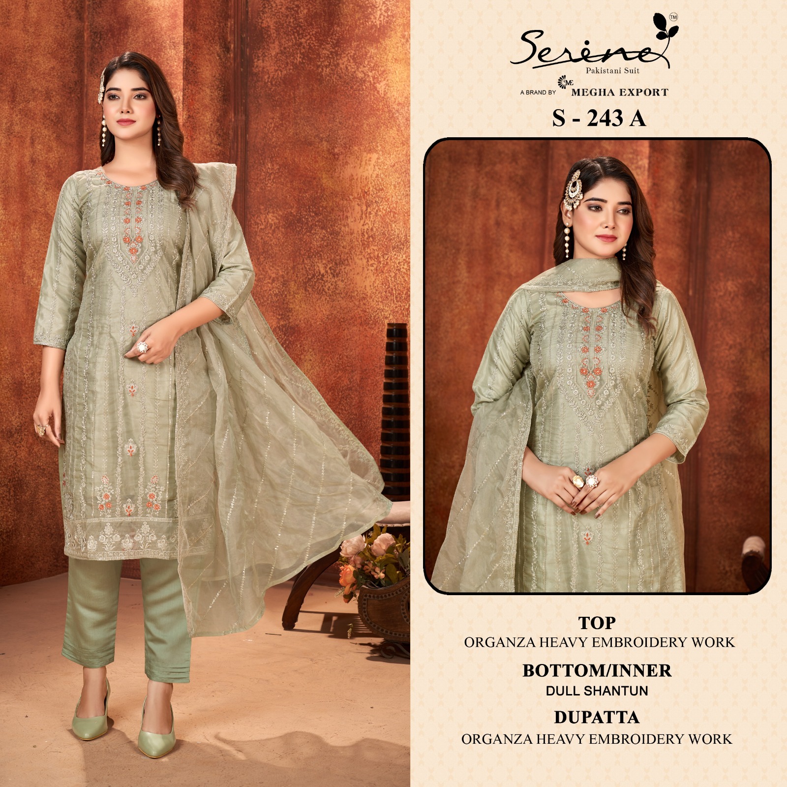 SERINE S 243 A TO D PAKISTANI SALWAR SUITS