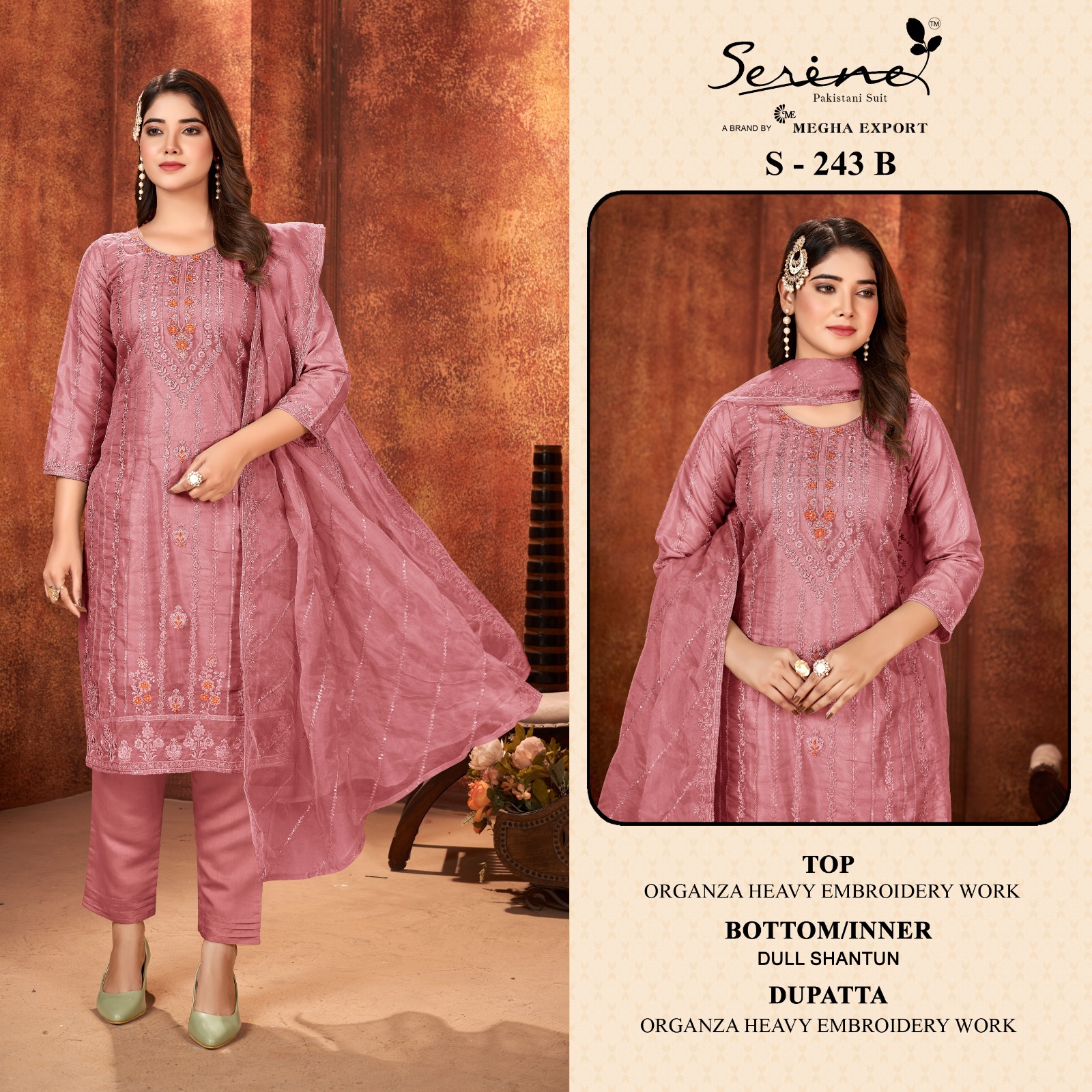 SERINE S 243 A TO D PAKISTANI SALWAR SUITS