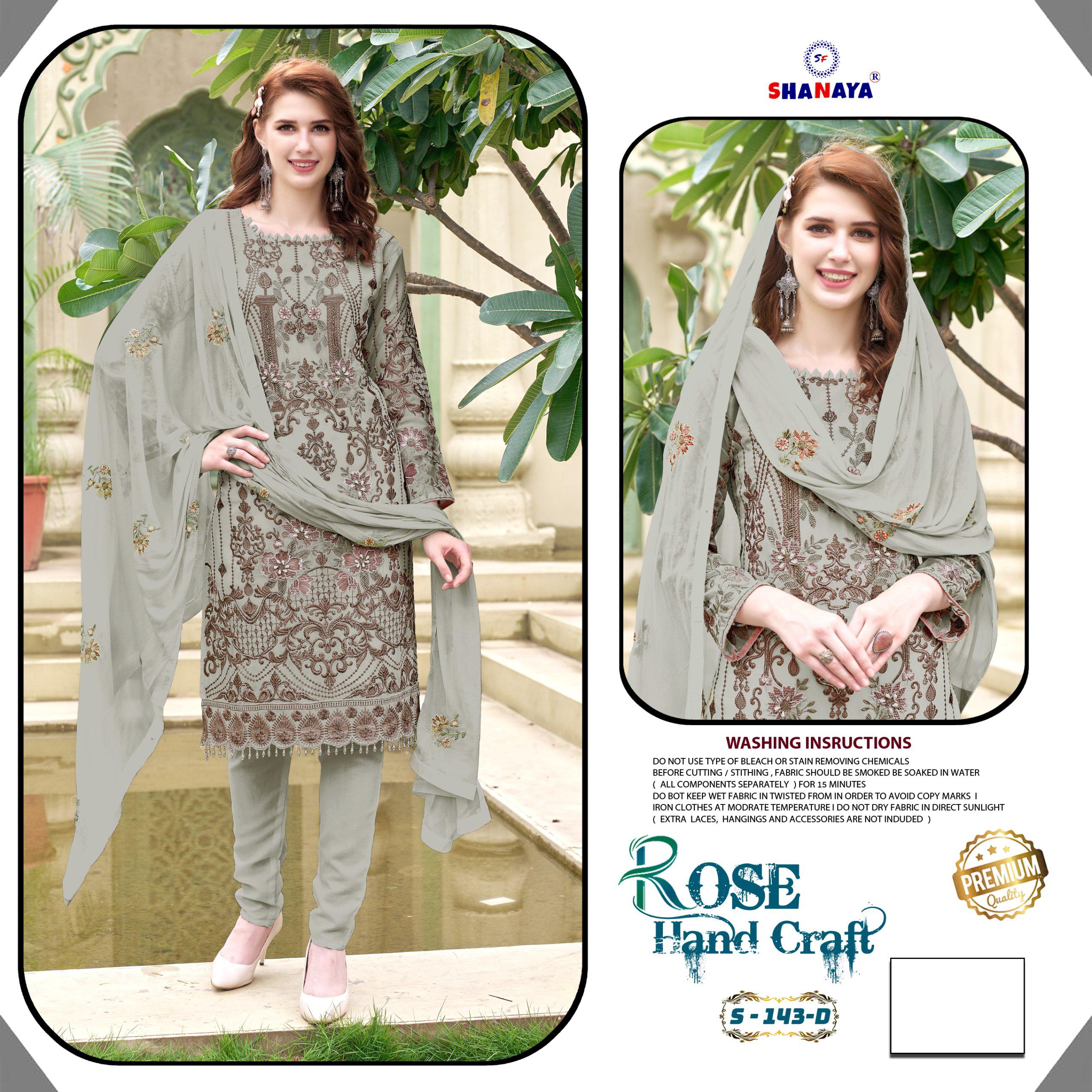 SHANAYA FASHION S 143 D ROSE HAND CRAFT SUITS