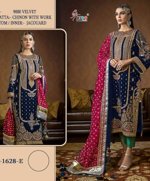 SHREE FABS K 1628 E PAKISTANI VELVET SUITS