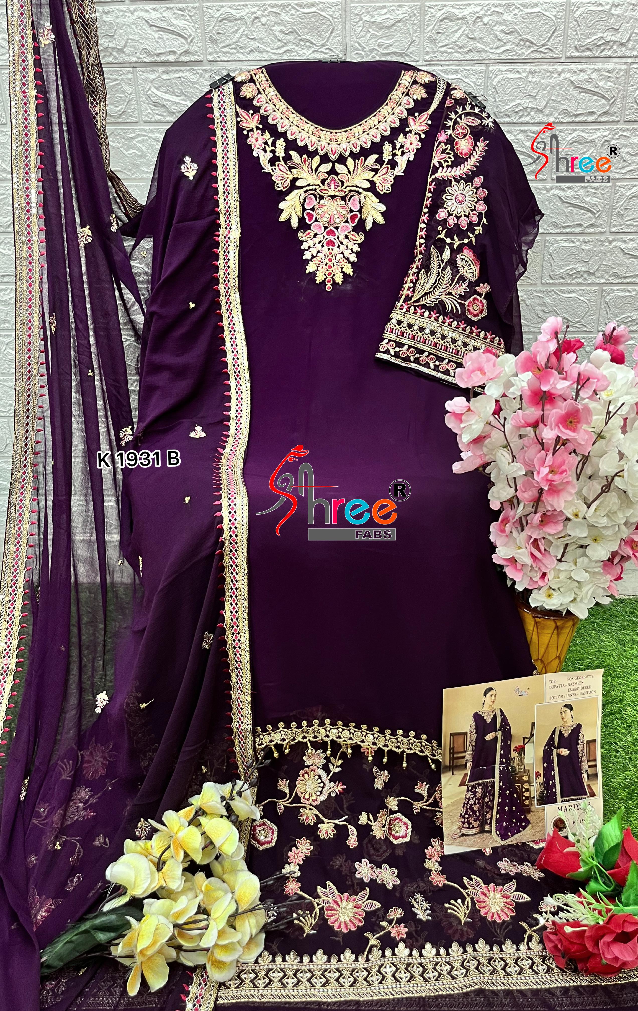 SHREE FABS K 1931 MARIYA B PAKISTANI SUITS